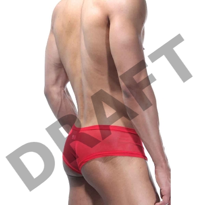 Серебристо-красные трусы хипсы