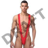 Открытое красное мужское боди