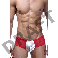 Серебристо-красные трусы хипсы