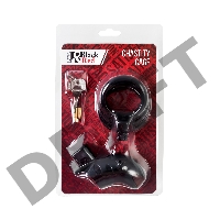 Пояс верности мужской Black&Red by TOYFA, ABS пластик, черный, 10 см