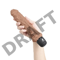 Кофейный вибратор-реалистик 8 Girthy Realistic Vibrator - 24,5 см.