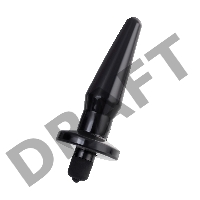 Анальная втулка TOYFA POPO Pleasure Lacerta с вибрацией, TPR, черная, 12,1 см