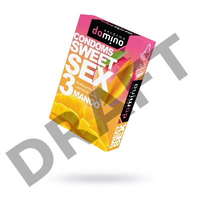 Презервативы Luxe DOMINO  SWEETSEX, манго  №3  , 18 см