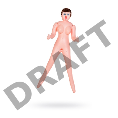 Кукла надувная Dolls-X by TOYFA Grace, шатенка, с тремя отверситями, кибер вставка: вагина-анус