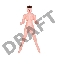 Кукла надувная Dolls-X by TOYFA Grace, шатенка, с тремя отверситями, кибер вставка: вагина-анус