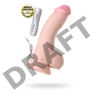 Реалистичный вибратор на присоске TOYFA RealStick Elite, TPR, телесный, 7 режимов вибрации, 19 см