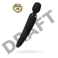 Нереалистичный вибратор Satisfyer Woman Wand, ABS пластик, черный, 34 см.