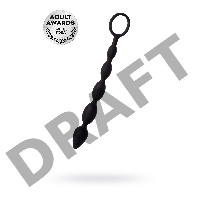 Анальная цепочка Toyfa A-toys Dang, силикон, черный, 27,6 см