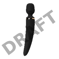 Нереалистичный вибратор Satisfyer Woman Wand, ABS пластик, черный, 34 см.