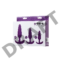 Набор анальных втулок TOYFA  A-toys Jave, силикон, фиолетовый, 3  шт