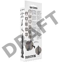 Черный вибратор на присоске Basecock Realistic Vibrator 2in1 - 18,5 см.