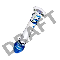 Нереалистичный фаллоимитатор Sexus Glass, стекло, прозрачный, 18 см