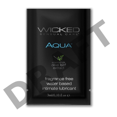 Легкий лубрикант на водной основе с алое Wicked Aqua - 3 мл.