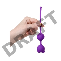 Вагинальные шарики A-Toys by TOYFA Meeko, силикон, фиолетовые, 16,4 см, Ø 2,7 см