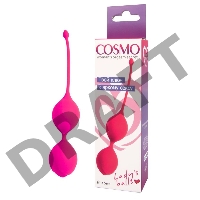 Розовые двойные вагинальные шарики с хвостиком Cosmo