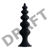 Анальная втулка POPO Pleasure by TOYFA Indi, водонепроницаемая, силикон, черная, 11,5 см, Ø 2,9 см