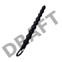 Анальная цепочка Toyfa A-toys Cheran, силикон, черный, 32,7 см