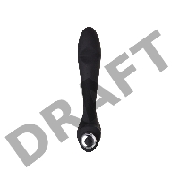 Стимулятор простаты Erotist First, силикон, черный, 14,4 см