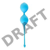 Вагинальные шарики TOYFA  A-Toys Trot, силикон, голубой, 19,5 см