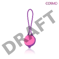 Фиолетово-розовый вагинальный шарик Cosmo