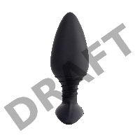 Анальная втулка LOVENSE Hush (L), силикон, черная, 12,1 см