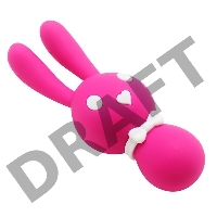 Розовый вибростимулятор-зайчик Dorcel - 16 см.