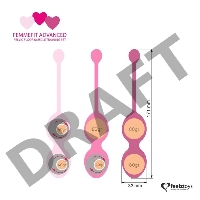 Набор из 3 розовых вагинальных шариков FemmeFit Advanced Pelvic Muscle Training Set