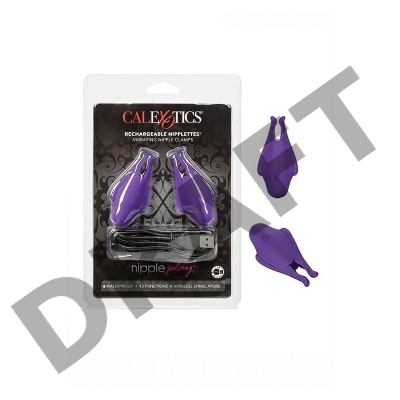Фиолетовые виброзажимы для сосков Nipple Play Rechargeable Nipplettes