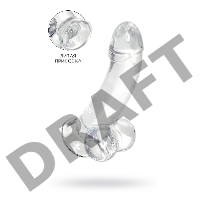 Реалистичный фаллоимитатор A-Toys by TOYFA Cryst, TPE, прозрачный, 15 см