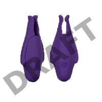 Фиолетовые виброзажимы для сосков Nipple Play Rechargeable Nipplettes