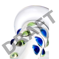 Нереалистичный фаллоимитатор Sexus Glass, стекло, прозрачный, 18 см