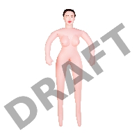 Кукла надувная Gabriella с реалистичной головой, брюнетка, TOYFA Dolls-X, с тремя отверстиями,  кибе