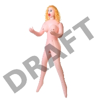 Кукла надувная Dolls-X by TOYFA Celine с реалистичной головой, блондинка, с тремя отверстиями