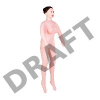 Кукла надувная Gabriella с реалистичной головой, брюнетка, TOYFA Dolls-X, с тремя отверстиями,  кибе