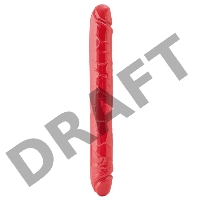 Двусторонний фаллоимитатор Black & Red by TOYFA, ПВХ, красный, 31 см