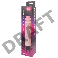 Вибратор Realistic Cock Vibe телесного цвета - 25,5 см.