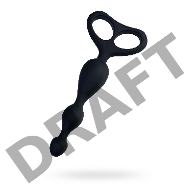 Анальная втулка POPO Pleasure by TOYFA Aquilae, водонепроницаемая, силикон, черная, 18 см, Ø 3 см