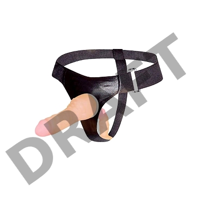 Страпон с вагинальной пробкой - 16,5 см.