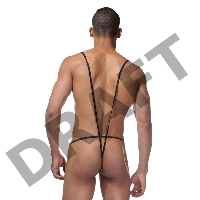 Боди мужское красный леопард S/M