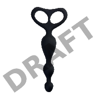 Анальная втулка POPO Pleasure by TOYFA Aquilae, водонепроницаемая, силикон, черная, 18 см, Ø 3 см