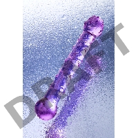 Двусторонний фаллоимитатор Sexus Glass, стекло, фиолетовый, 19,5 см