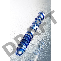Двусторонний фаллоимитатор Sexus Glass, стекло, прозрачный, 22 см