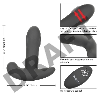Серый вибромассажер простаты Remote Control Dual Pulsating Probe