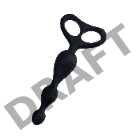 Анальная втулка POPO Pleasure by TOYFA Aquilae, водонепроницаемая, силикон, черная, 18 см, Ø 3 см