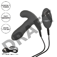 Серый вибромассажер простаты Remote Control Dual Pulsating Probe