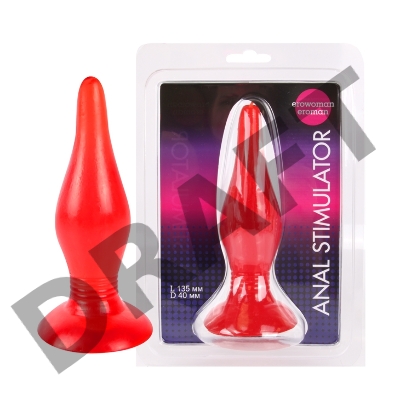 Красная анальная втулка - 15 см.