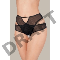 Эротические трусики Waname Apparel Liberty с высокой посадкой, черный, (46-48)