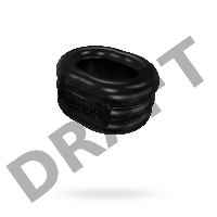 Виброкольцо на пенис Bathmate Stretch, elastomex, черный, Ø5 см