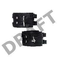 Оковы Pecado BDSM, с двумя перекрёстными ремешками, сцепка-оригинальный карабин, натуральная кожа