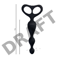 Анальная втулка POPO Pleasure by TOYFA Aquilae, водонепроницаемая, силикон, черная, 18 см, Ø 3 см